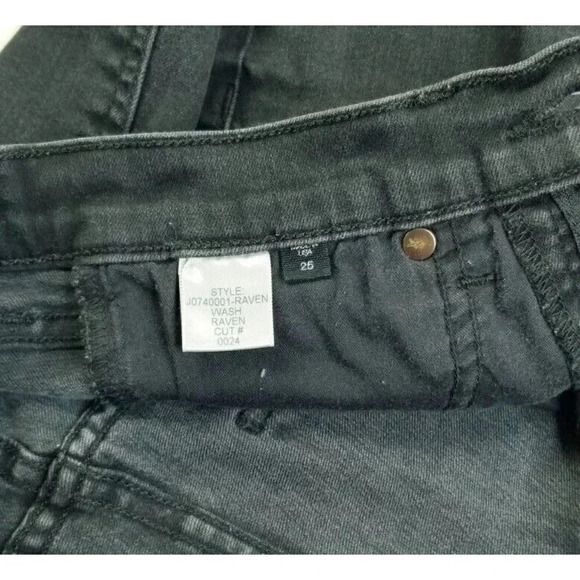 Veronica Beard 25X29 Kate 10" Skinny Women's Black Raven Denim Jeans Made USA - Picture 6 of 11